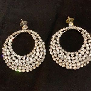 Large crystal earrings